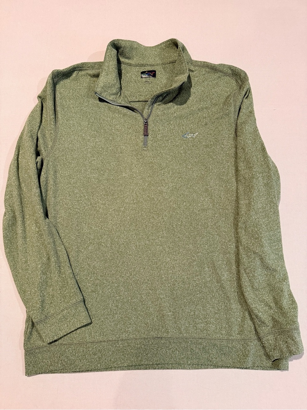 Attack Life by Greg Norman heather Olive Green Half-Zip Pullover Sweater L